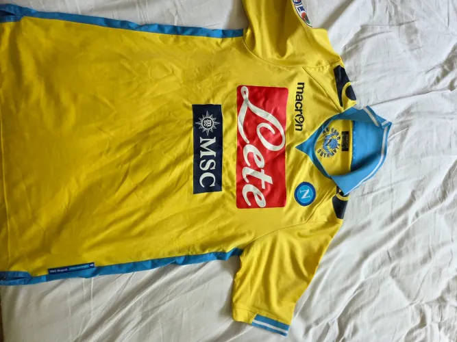 Camisa Napoli Amarela 7 Cavani 2011/2012