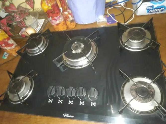 Fogão 5 bocas Cooktop semi-novo em excelente estado de conservação