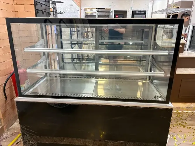 VITRINE REFRIGERADA EXPOSITOR ALIMENTOS ELVI 1400X695X1270 220V