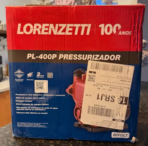 Bomba pressurizadora lorenzetti