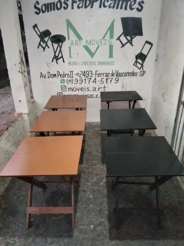 Mesas Quadradas Dobraveis Direto Da Fábrica Somos Fabricantes 