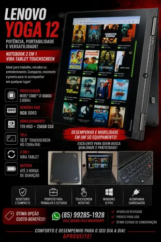 Notebook Thinkpad Yoga 12 core i7 2.60Ghz