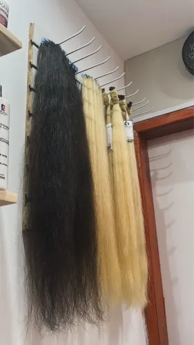 Cabelo humano 70/75cm loiro liso