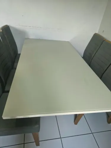 Mesa de Jantar de Vidro 6 lugares