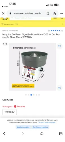 Vendo Maquina de Fazer Algodão Doce