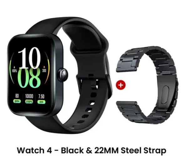 Smartwatch Haylou 4 GPS, Monitoramento de Saúde, IP68 À Prova D'Água