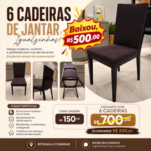 Vendo cadeiras para mesa de jantar