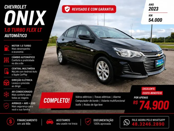 Chevrolet Onix Plus LT 1.0 12V TB Flex Aut. 4P 2023