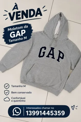 Moletom GAP tamanho:M
