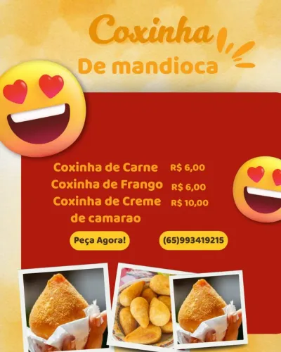 Coxinha de mandioca pura