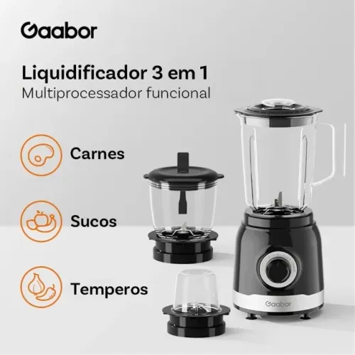 Liquidificador Creamy Multiuso 3 em 1 - GAABOR