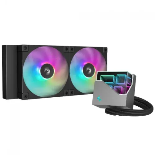 WATER COOLER 240MM DEEPCOOL LT240 ARGB INTEL-AMD BALCK R-LT240-BKAMNC-G-1 NOVO LACRADO!