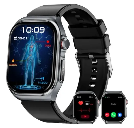 Smartwatch medical grade com ECG, glicose etc. Completo 