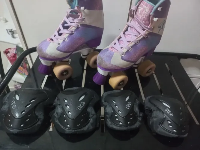 Patins Quad Traxard 34/35 + kit proteção