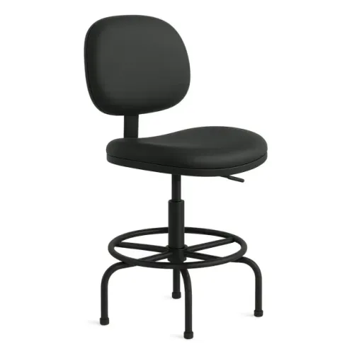 Cadeira Caixa Executiva Sem Braços Preta Ergonômica Regulável Para Balcão - 35031