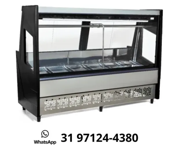 Balcão de Açougue 2M Preto Polar
