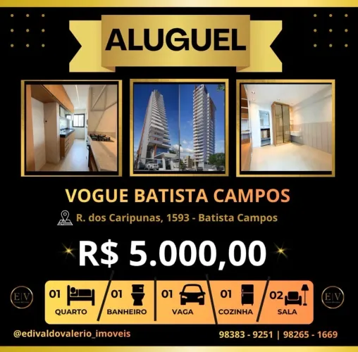 Alugo apto no Ed Vogue B.Campos em BatistaCampos!