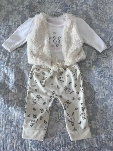 Conjunto inverno menina 6 a 9 meses