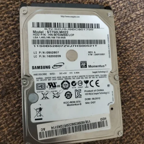 Disco rigido Samsung 750gb 2,5 polegadas para Notebook
