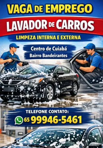 Vaga emprego lavador veículos