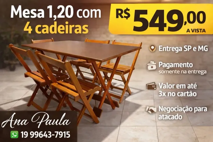 Mesas dobráveis para bares e restaurantes 