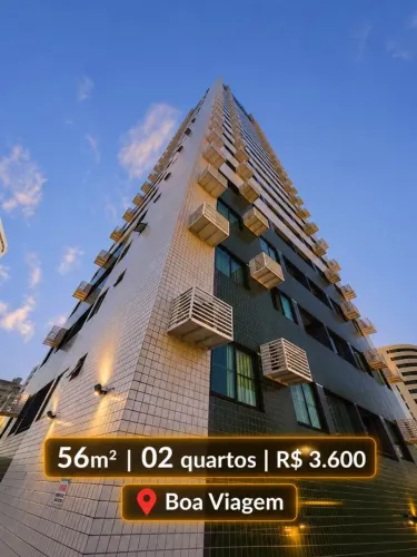 Boa viagem | 02 quartos | R$ 3.600,00 | Lazer | Locação