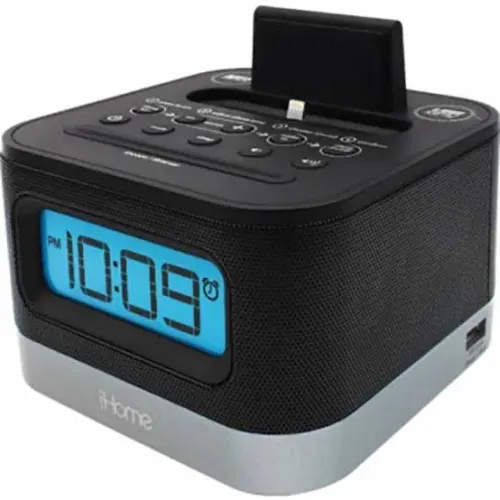 Rádio relógio iPhone Dock para IPhone Lightning iHome
