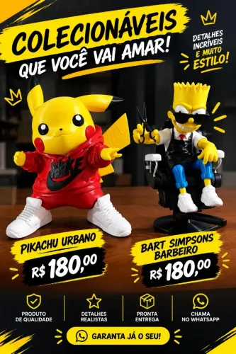 Bonecos colecionáveis para decoração