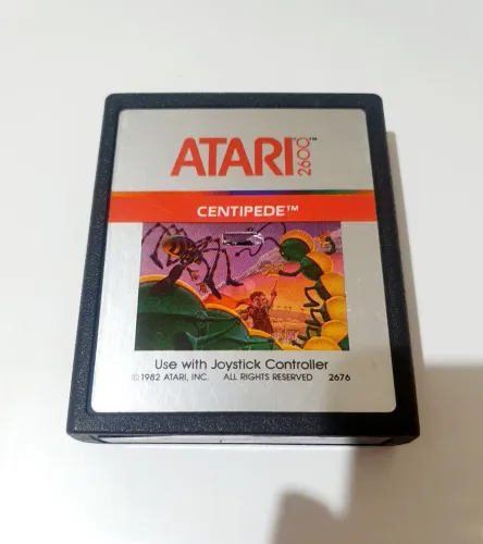 CENTIPEDE ATARI 2600 CARTUCHO 100% ORIGINAL ATARI INC AMERICANA CENTOPEIA SILVER LABEL 