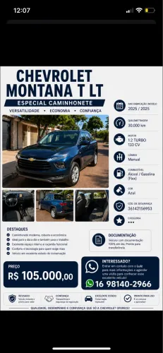 Chevrolet Montana LT 1.2 Turbo Flex 12V 4P Mec. 2025