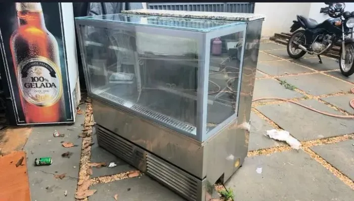 balcão refrigerado industrial em aço inox