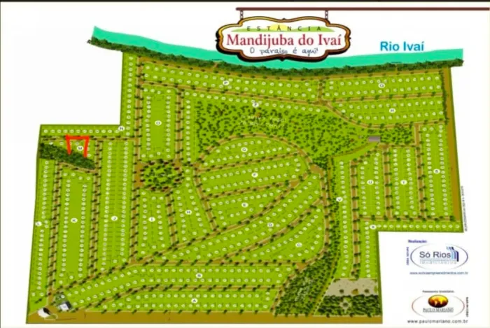 TERRENO À VENDA - ESTÂNCIA MANDIJUBA DO IVAI - LOTE J30 - 360M2<br>