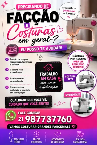 Ofereço meus Serviços de Costuras em geral