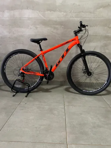 BIKE ARO 29 GTI LARANJA NOVA COM NOTA EM SEU NOME