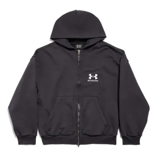 Moletom Balenciaga x Under Armour Zip Up Cinza