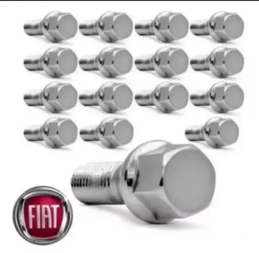 Jogpnde parafusos cromados novos para rodas Fiat com 16