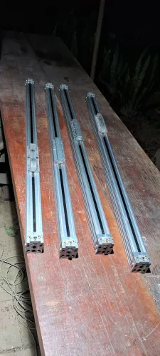 Atuador cilindro pneumático sem haste k25 x1m