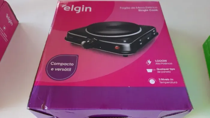 Fogão elétrico marca Elgin 01 boca 1000w 220 volts novo na caixa