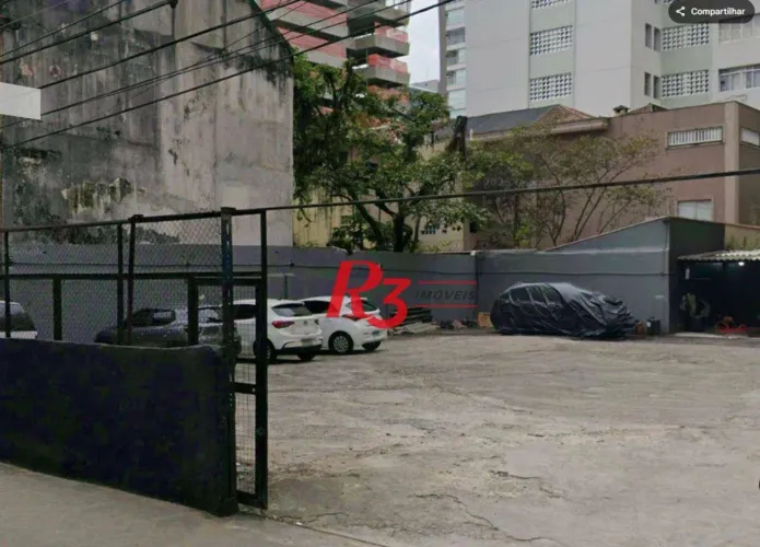 Terreno para alugar, 622 m² por R$ 19.268,03/mês - Embaré - Santos/SP