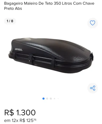 Bagageiro maleiro 350 lt motobul