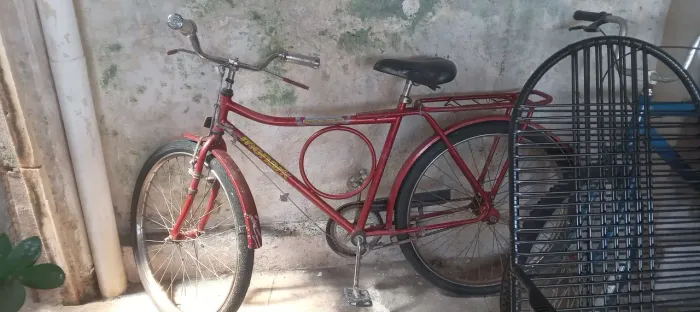 Bicicleta boa pra trabalhar, carregar as coisas ou passageiro.