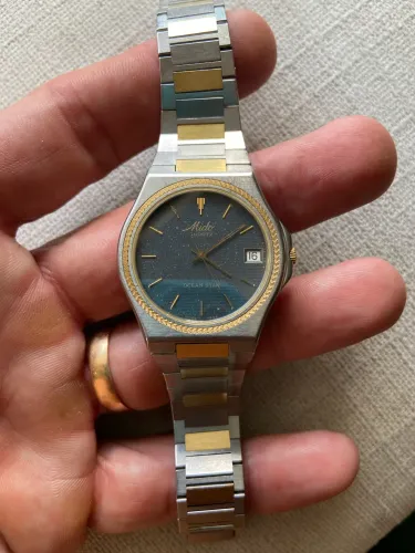 Relógio Mido Ocean Star Suíço Original Vintage Bicolor - Pulseira Original