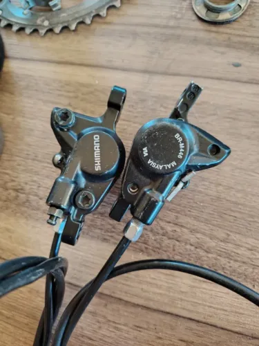 Par de freios hidráulicos Shimano BR M-446 excelentes, frete grátis
