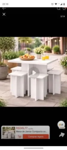 Mesa com banquetas