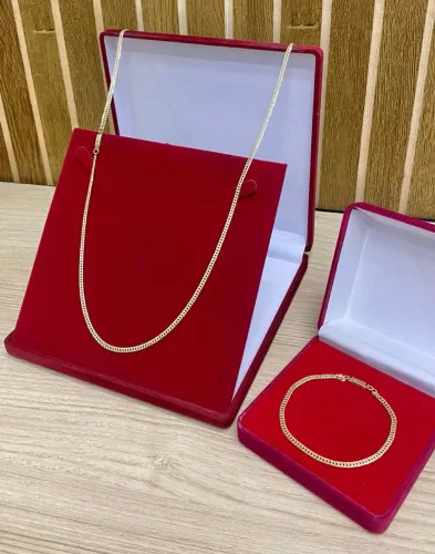 CORDÃO + PULSEIRA 100% MOEDA ANTIGA