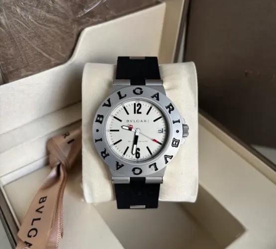 Bvlgari Aluminium 42mm Branco Automático Premium Top Novo
