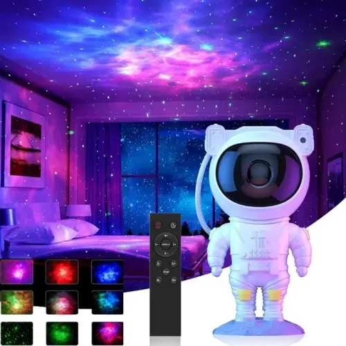 Projetor Astronauta Estrelado Com Controle + Entrega Grátis
