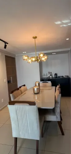 Lustre Moderno Dourado com 8 Lâmpadas Completo