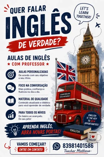 Aulas particulares de inglês
