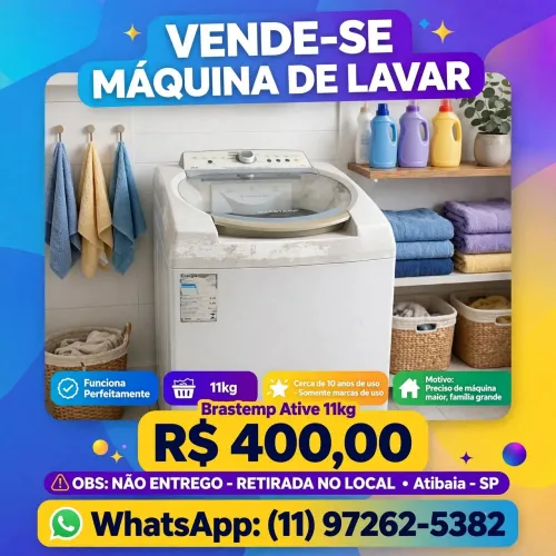 Máquina de lavar Brastemp Ative 10kg